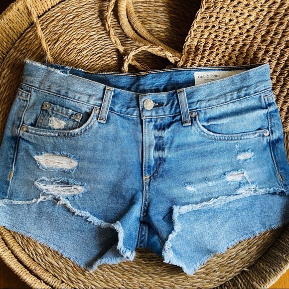 rag & bone Pants - Rag & Bone Cut Off denim Shorts